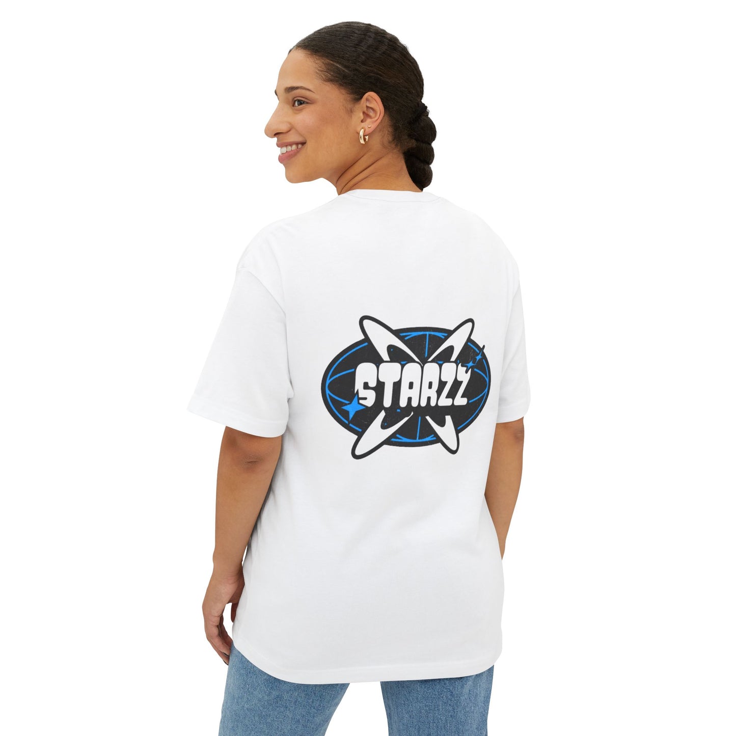 Starzz Unisex Oversized Boxy Tee - Comfortable Graphic Tee for Casual Style